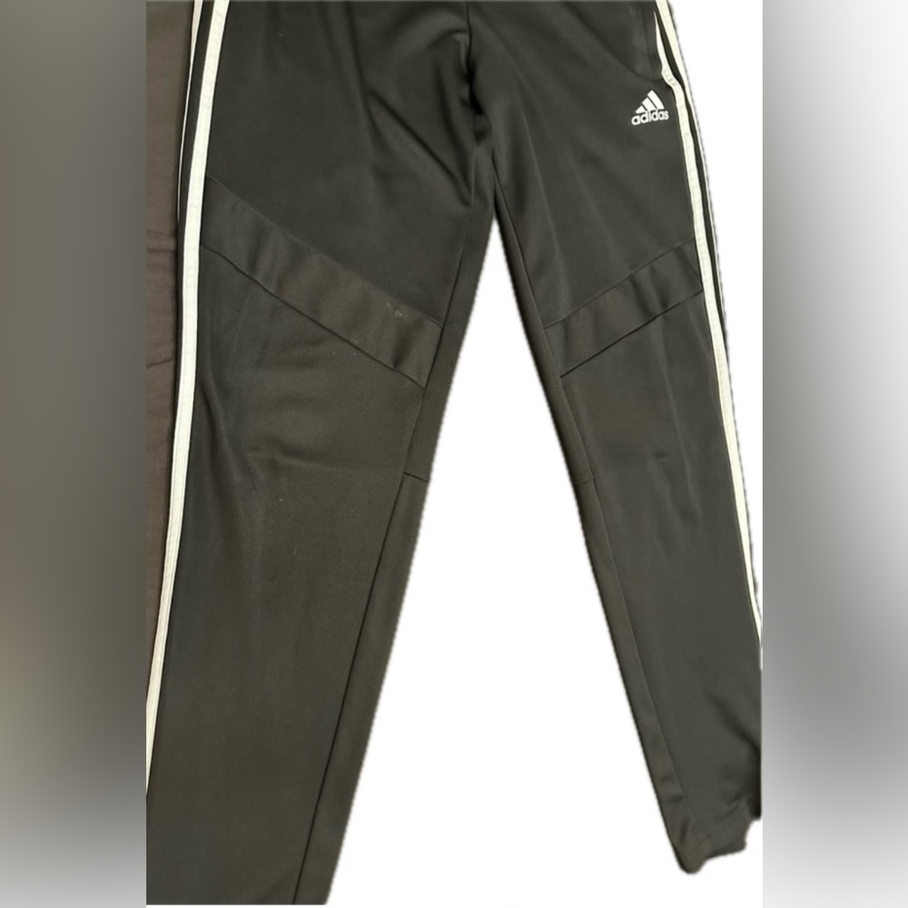 adidas Black Track Pants with White Stripes